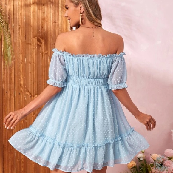 Pleated Bardot Neck Maternity Dress - Picture 4 of 6